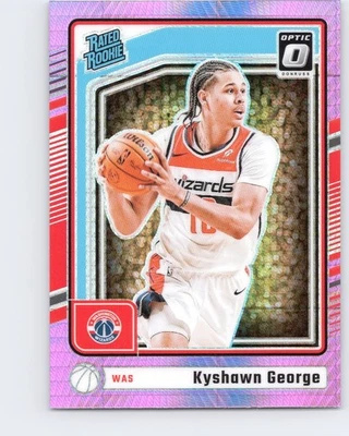 2024-25 Donruss Optic - Rated Rookie Kyshawn George #299 Pink Hyper Prizm (RC) - Image 1 of 2
