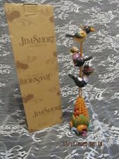 JIM SHORE HC 2010 "RAVIN' ABOUT HARVEST TIME"STACKED HARVEST CROWS. #4017598