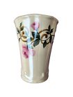 Vintage Bloom Rite Ceramic Vase, Pink Roses  6 And Half In Tall