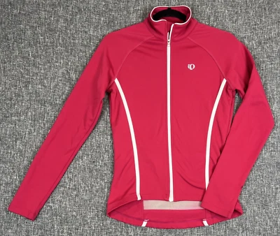 Chaqueta Pearl iZumi Cycling Select para mujer pequeña manga larga bolsillos rosa cremallera completa Foto 1 de 4