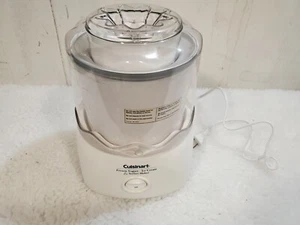 Cuisinart ICE-20 1,5 Quart Gelato Frozen Yogurt Sorbetto Bianco - TESTATO!! - Foto 1 di 7