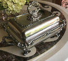 SILVER PLATED ENTREE DISH OLD SHEFFIELD CIRCA 1903 ON STAND SHELL & GADROON