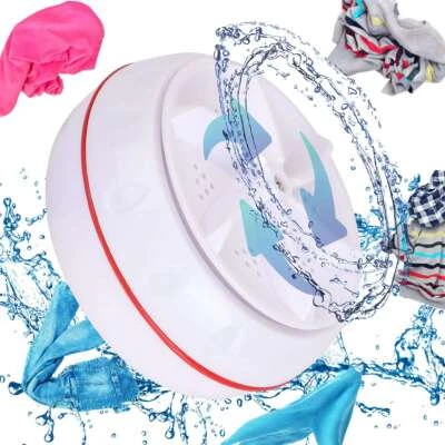 Portable Mini USB Washing Machine Ultrasonic Turbine Laundry Washer Travel Home - Изображение 1 из 4