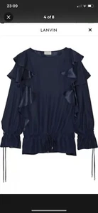 STUNNING LANVIN 100% SILK BLOUSE FROM NET A PORTER £1665 FR38 UK10 US 6 - Picture 1 of 4