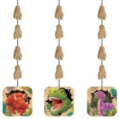 Dino Blast Hanging Cutouts 3 Pack Dinosaur Birthday Party Favors Decoration - Image 1 of 3