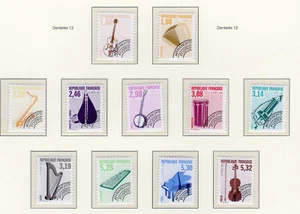 France 1992 instruments de musique série de 11 timbres préoblitérés neufs/TE1281 - Picture 1 of 1