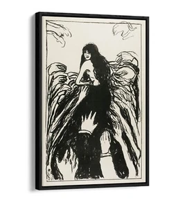 EDVARD MUNCH "THE HANDS" PAINTING -FLOAT EFFECT FRAME CANVAS ART PRINT - Picture 1 of 12