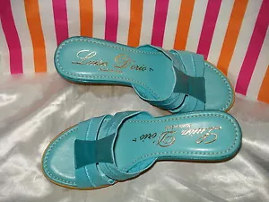 LUISA D'ORIO FABRIC STRAPPY SLIDES SANDALS MADE IN ITALY GORGEOUS SZ 7 AUTH SALE - Picture 1 of 7