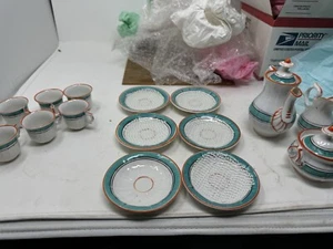 1895 Hand Painted theegeschirr no 35 tea set - Picture 1 of 19
