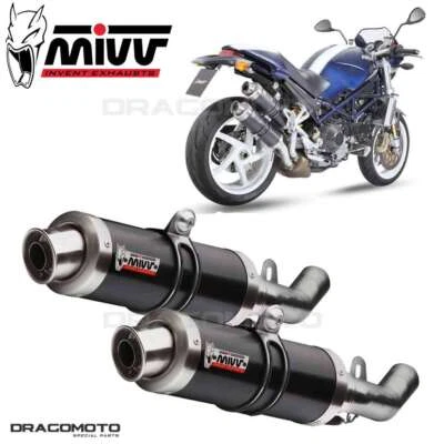 Scarico doppio DUCATI MONSTER S2R 800 2007 MIVV Gp Nero — 第 1/2 张图片