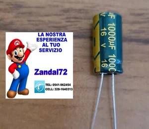 20 PEZZI CONDENSATORE ELETTROLITICO VERTICALE 1000uF 16V 105° 8x16 PASSO 3,5mm - Bild 1 von 1