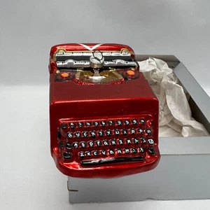 MOMA ~ Museum of Modern Art Valentine Typewriter Glass Ornament Made in Germany - Picture 1 of 5