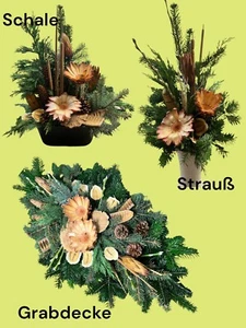 T24. Set4  Decke  Grabgesteck Totensonntag Allerheiligen Grabschmuck Gesteck - Bild 1 von 13