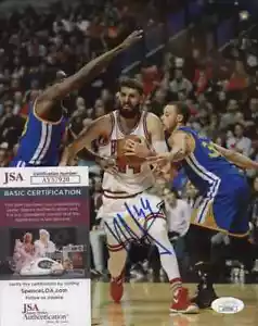 MINT Nikola Mirotić Signed Chicago Bulls 8x10 Photo AUTO JSA COA IN HOLDER - Picture 1 of 1