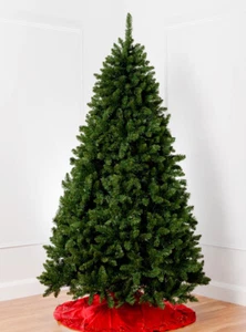 7ft Pre Lit Christmas Xmas Tree Green BAVARIAN Fir 1488 Tips 400 Multicolour LED - Picture 1 of 3