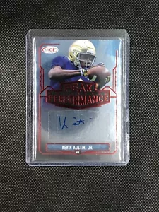 RARE!! KEVIN AUSTIN JR - 2022 SAGE - AUTO RED PEAK PERFORMANCE - ROOKIE - JAX - Picture 1 of 2