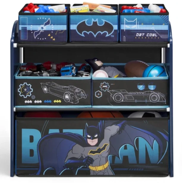 Niños Niñas Multi Bin Juguete Almacenamiento Organizador Batman Niños Delta Niños Nuevo Foto 1 de 3