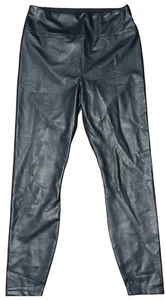 X by Gottex Faux Leather Leggings Women's Size L Large New With Tags Black/Green - Picture 1 of 5