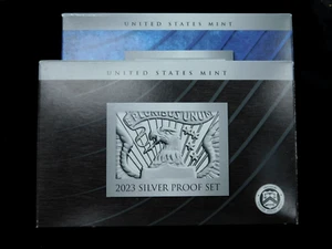2023 Silver Proof Set & 2023 Silver Mint Proof Set - Both Complete with Box and - Picture 1 of 11