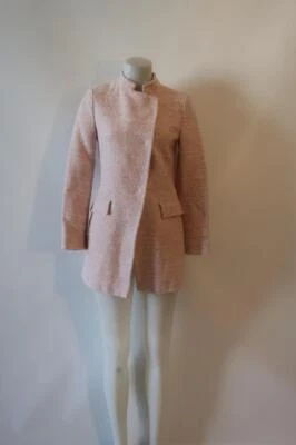 Blazer para mujer Zara rosa, blanco, tostado con textura M Foto 1 de 4