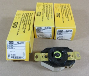 3 x Hubbell HBL2310 CN bloqueo giratorio 20A, receptáculo de 125 V, 2 polos, 3 cables - Imagen 1 de 8