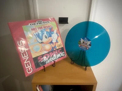 Sonic The Hedgehog 1 Sega Genesis Soundtrack “Sonic Blue Variant” Vinyl Record - Image 1 of 4