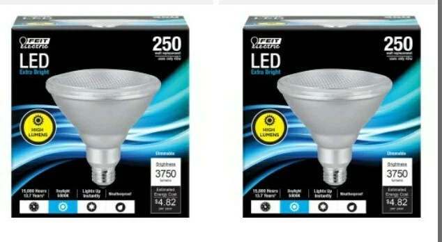 2 Pack Feit Electric acre PAR38 E26 (Medium) LED Bulb Daylight 250 Watt  - Image 1 of 1