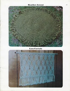 Nan-Nel Creations in Macrame Vol. 1 Craft Book with Window Curtain & Rug Pattern - Picture 1 of 5