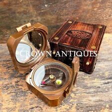 Kelvin &Hughes 1917Brunton Compass Antique Brass Maritime Compass With Box Gift