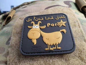 JTG F. THE GOAT Patch, tan, JTG 3D Rubber Patch - Bild 1 von 4