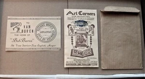 HOME OF BOB BURNS, VAN BUREN ARKANSAS, VINTAGE WELCOME SLIP & SOUVENIR, - Picture 1 of 5