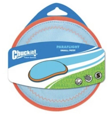 🆕Chuckit! Paraflight Flying Disc🐶Dog Toy🐕Small (6.75")🐩Orange and Blue - Image 1 of 4