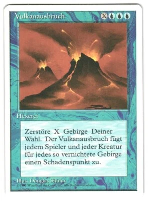 MTG Volcanic Eruption FWB German Revised 3ED Vintage Rare Sorcery Unplayed NM - Image 1 of 2
