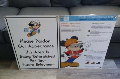 Disney World Big Thunder Mountain Cast Member Backstage Area Orignal Sign Prop - Image 1 of 4