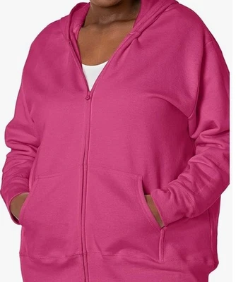 Sudadera con Capucha Just My Size Jazzberry Rosa Brezo Cremallera-Talla 4X Foto 1 de 4