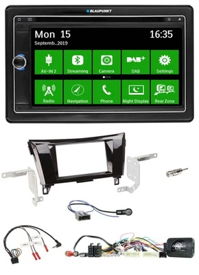Blaupunkt Bluetooth 2DIN Lenkrad DAB USB TMC Navigation für Nissan X-Trail 14-17 - Bild 1 von 4
