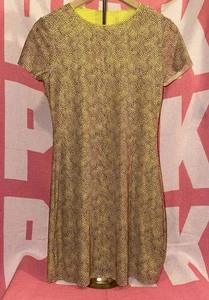 NWT Victorias Secret Beachwear Mesh Mini Dress Size S In Limelight Dots - Picture 1 of 8