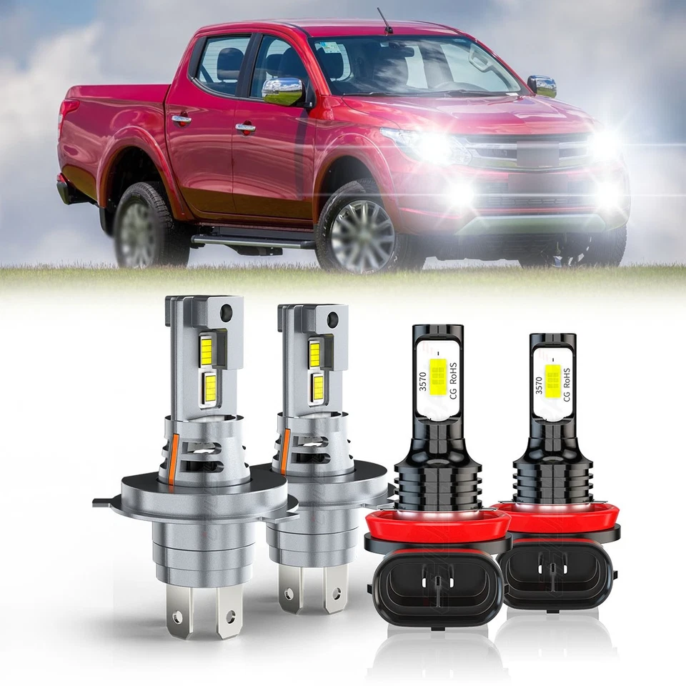 Kit combinado de luces antiniebla LED de haz alto bajo Fit Mitsubishi L200 2008-2019 Foto 1 de 4