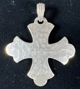 ✨Vintage Barse Thailand Hammered Finish Sterling Silber 925 Kreuz Anhänger ✨ - Bild 1 von 6