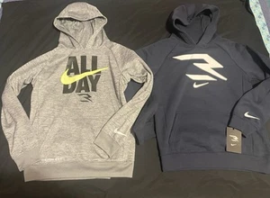Lot Of 2 New Nike 3 Brand By Russell Wilson Hoodie Sweatshirt Boys Size L 12-13 - Picture 1 of 14