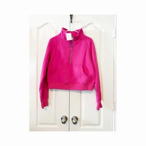 AUTOMET Womens Sweatshirt Half Zip Cropped Pullover Fleece Quarter XS Pink NWT - Afbeelding 1 van 17