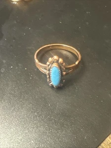 Kupfer und Faux Türkis Ring von WM Wheeler - Bild 1 von 4