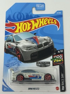 Hot Wheels 2021 Race Day Silver ZAMAC BMW M3 GT2 #57 A10 - Image 1 of 4