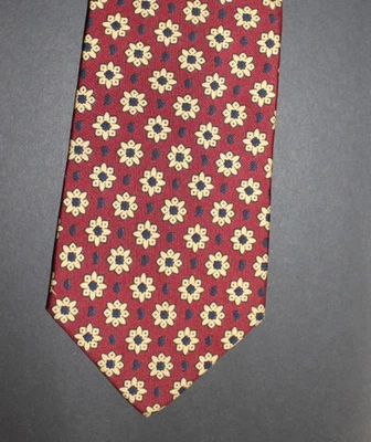 Corbata vintage Kenneth Gordon Nueva Orleans floral 100 % seda cosida a mano hecha en EE. UU. Foto 1 de 4