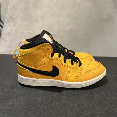 Tênis Nike Air Jordan 1 Médio Juventude 1Y Universidade Ouro Preto Couro 640734-700 - Imagem 1 de 4