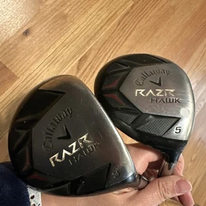 Callaway RAZR Hawk 5W, 3W Fairway Wood Set RH Graphite Shaft Ladies Flex 50g - Picture 1 of 7