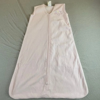 Halo Sleep Sack Pale Pink Fleece Back is Best L Embroidered 12-18 m  - Image 1 of 4