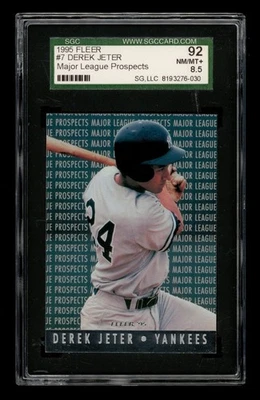 1995 Fleer MLB перспективы: # 7 Дерек Джетер SGC 8,5 NM/MT + - Изображение 1 из 3