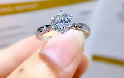 Massiccio 925 Anello Argento Sterling Misura 8 US 2 KT Perfetto Lucido VVS Cubic - Immagine 1 di 4