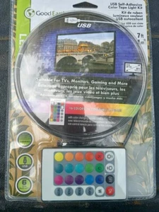 New Good Earth 7ft LED USB Self-Adhesive Color Tape Light Kit - Picture 1 of 2